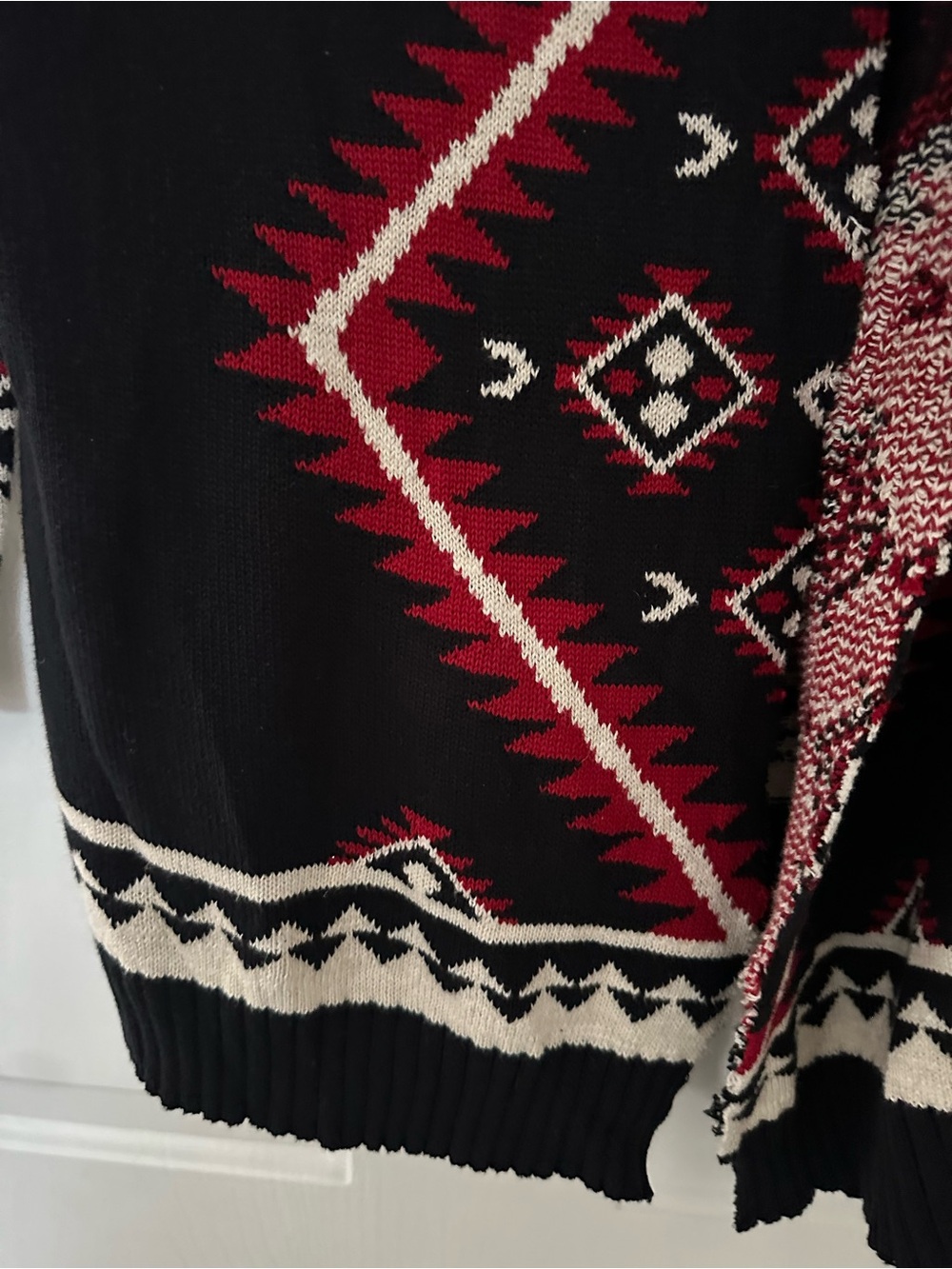 Lauren Ralph Lauren Southwestern Aztec Open Cardigan Sweater XL - Picture 6 of 10
